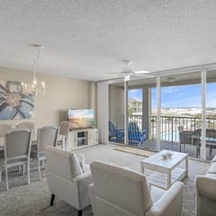 1BR Condo with Gulf View Balcony + 3 Pools & Hot Tub | Magnolia House 208