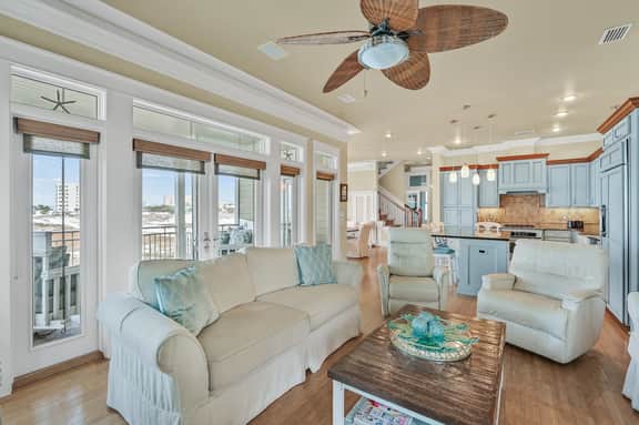 4BR Coastal Home w/Private Pool, East Pass Views & Pool Table | Evening Views - Image 2