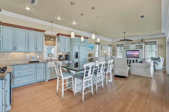 4BR Coastal Home w/Private Pool, East Pass Views & Pool Table | Evening Views - Image 4