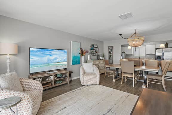 2BR Gulf View Condo with 40ft Balcony + Renovated Interiors | Aegean 206 - Image 3