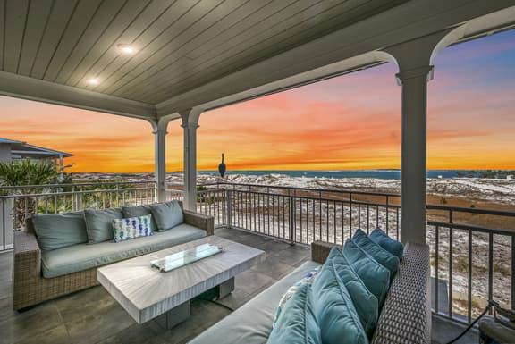 4BR Coastal Home w/Private Pool, East Pass Views & Pool Table | Evening Views - Image 1