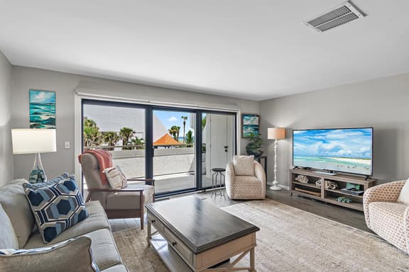 2BR Gulf View Condo with 40ft Balcony + Renovated Interiors | Aegean 206 - Image 1